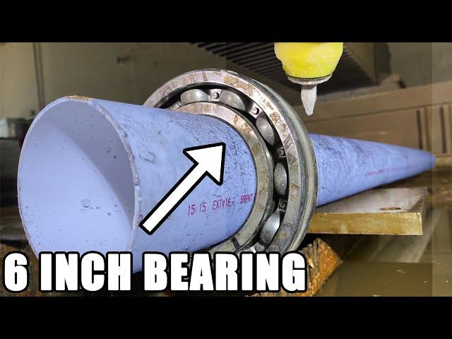 Massive Industrial Bearing Spun With 60,000 PSI Waterjet