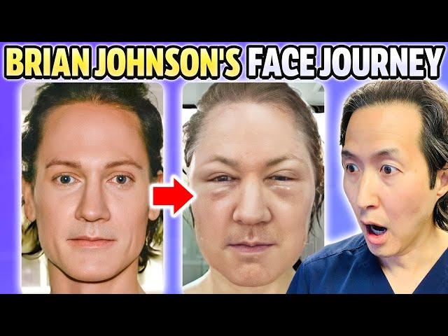 Brian Johnson Biohacks His Face Younger! Plastic Surgeon Reacts!