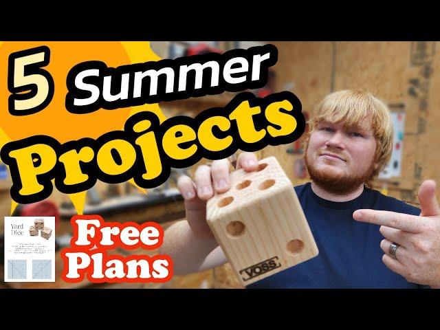 5 FREE PLAN Woodworking Projects: Summer Edition.