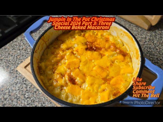 THE ULTIMATE CHEEZY SIDE DISH FOR YOUR CHRISTMAS DINNER!!! | Three   Baked Macaroni Recipe