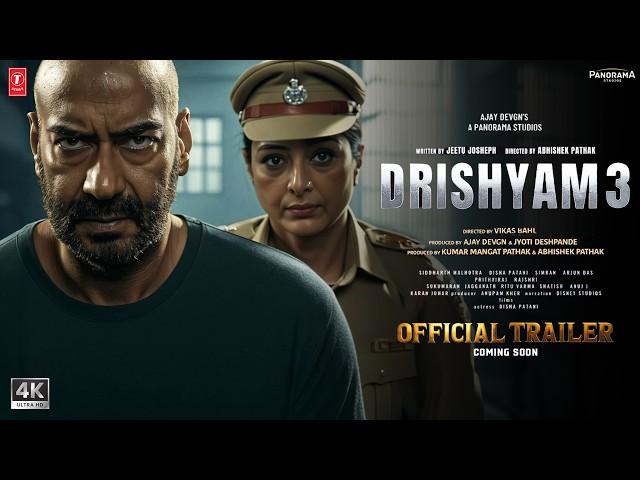 DRISHYAM 3 - Hindi Trailer | Ajay Devgn | Tabu | Akshaye Khanna | New Movies Trailers 2025