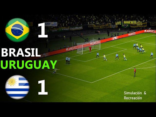  Brasil [1-1] Uruguay / World Championship Qual. HIGHLIGHTS - Video Game Simulation