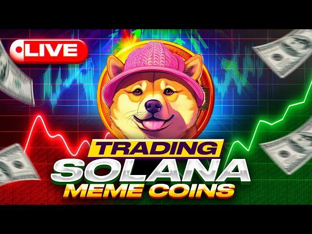 Trading meme coins LIVE! #Solana