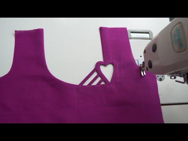 For beginners very easy neck design cutting and stiching | selai tutorial