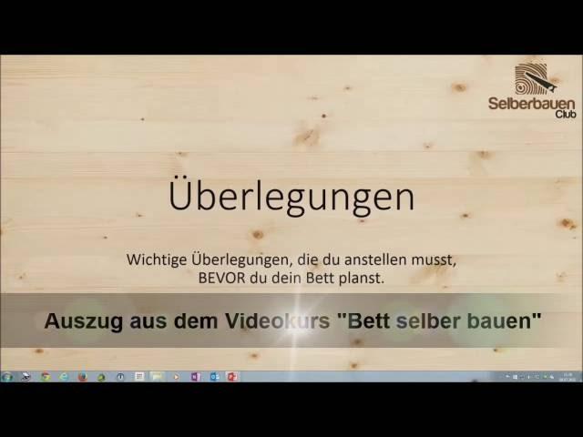 Bett selber bauen - Überlegungen zur Planung - bettselberbauen.com