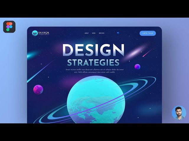 Creative Space Website Design Figma | 3D Web App Design 2022 Trends | Website Design Tutorial