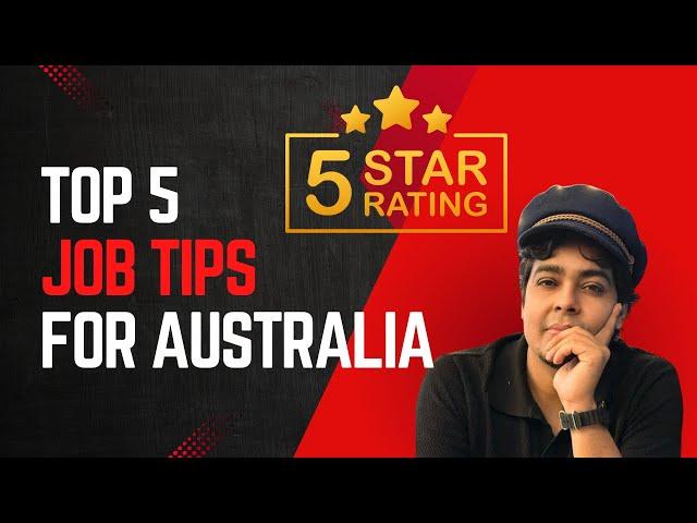 Top 5 tips to get a job in Australia