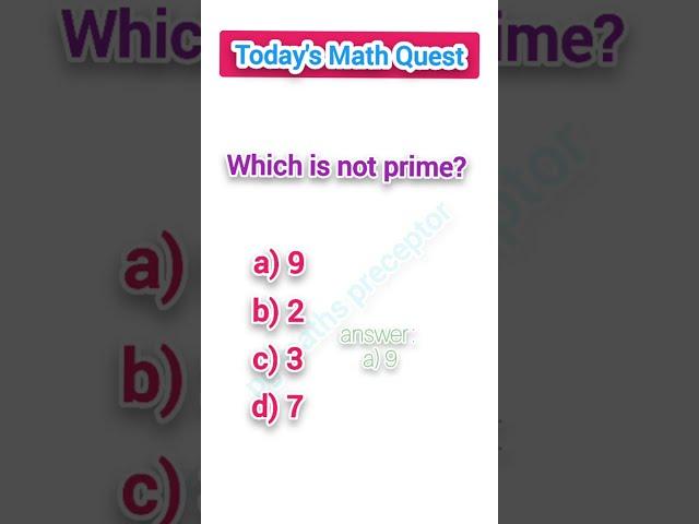 #prime number #trendingshorts #mathshorts #math quize