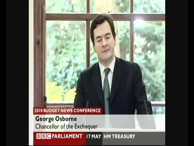 George Osborne's first press conference as Chancellor of the Exchequer 17 May 2010 (6 of 6)