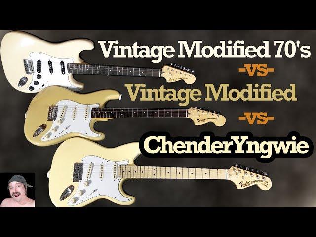 AliExpress Yngwie Strat VS 2 Squier Stratocasters