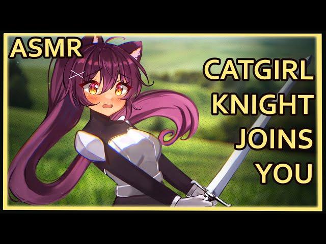 Catgirl Knight Joins You | ASMR | [writing] [sword sharpening] [Assorted Triggers]