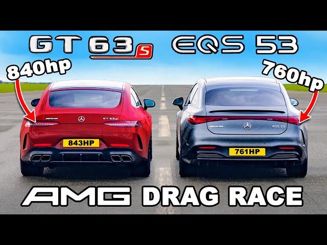 840hp AMG GT v 760hp AMG EQS: DRAG RACE