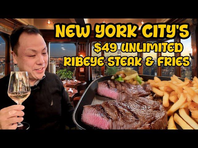 New York's Amazing $49 Unlimited RIBEYE Steak & Fries Deal in Times Square