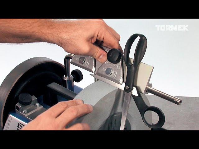 Sharpen scissors with the Tormek Scissors Jig SVX-150