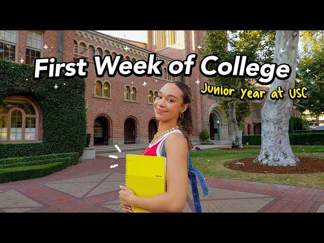 FIRST WEEK OF COLLEGE  (new classes, grwm, USC film school, junior year)