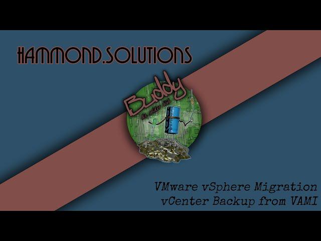 VMware vSphere Migration - vCenter Backup from VAMI