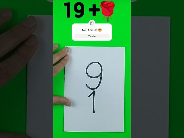 Sayılarla Resim Çizme, Gül Çizimi, Kolay Çizimler, Nasıl Çizilir  #rose #howtodraw #easydrawing