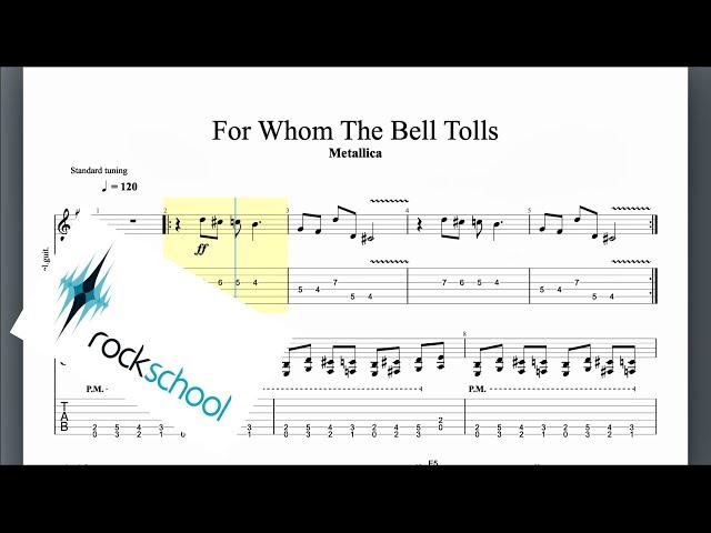 For Whom The Bell Tolls Rockschool Hot Rock Grade 4 Guitar