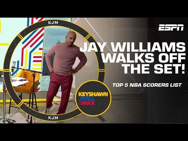 Max's Top 5 all-time NBA scorers list prompts JWill to walk off... | KJM