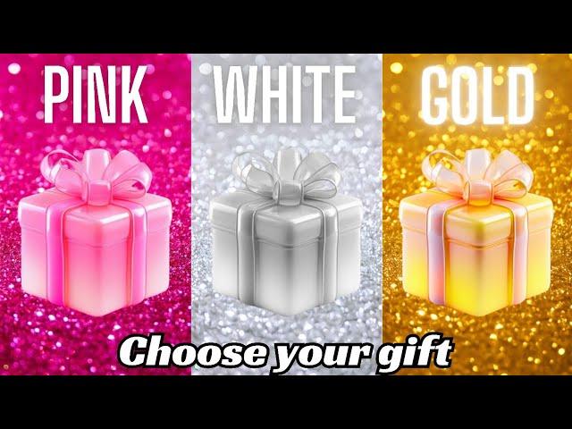 Choose your gift ||3 gift box challenge||2 good &1 bad||Pink,White & Gold #chooseyourbox