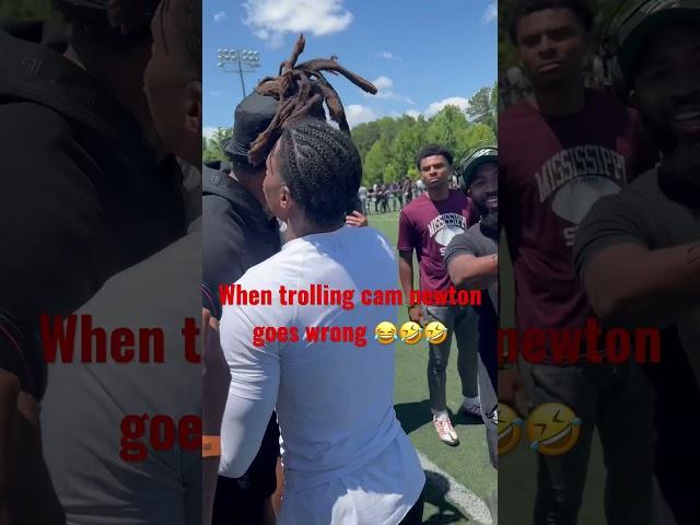 WHEN TROLLING CAM NEWTON GOES WRONG full video out now ‼️ #trending #football #deestroying