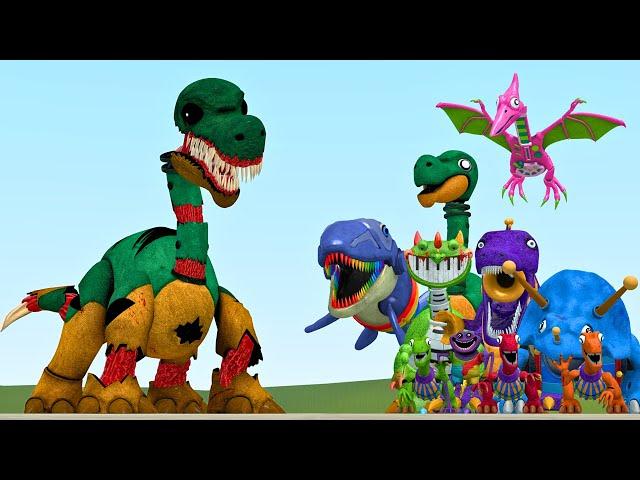 New Cursed Brontoflute Vs All Dino Toy From Pianosaurus Family Poppy Playtime 4 In Garry's Mod