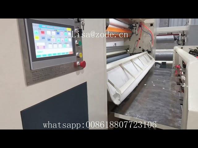 Non Stop Toilet Paper Tissue Rolls Converting Rewinding Machine Production Line