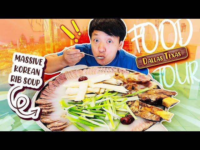 KOREAN RIBS BREAKFAST! Dallas Texas Koreatown FOOD TOUR