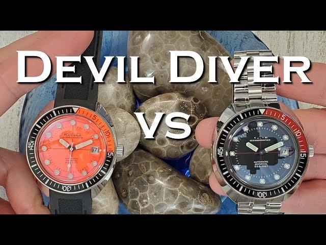 Bulova Devil Diver Orange vs Black Dial, Strap vs Bracelet, 96B350 vs 98B320