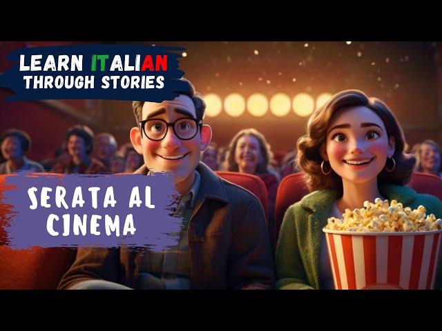 Learn Italian Through an ASMR Story |  Serata al Cinema (A Night at the Movies) | Intermediate Level