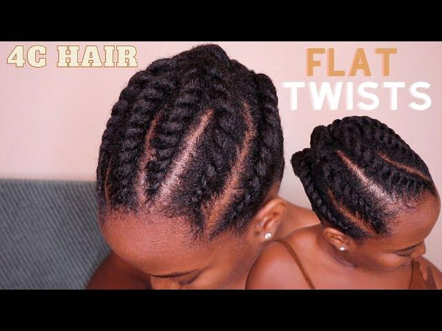 How To: Chunky Flat Twist On 4c Hair (Real-Time Tutorial)