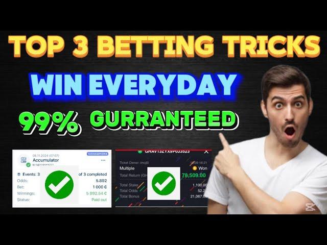 BEST 3 TRICKS TO WIN FOOTBALL PREDICTIONS CONSISTENTLY IN ( 2025 ) & HOW TO USE THEM#bettingstrategy