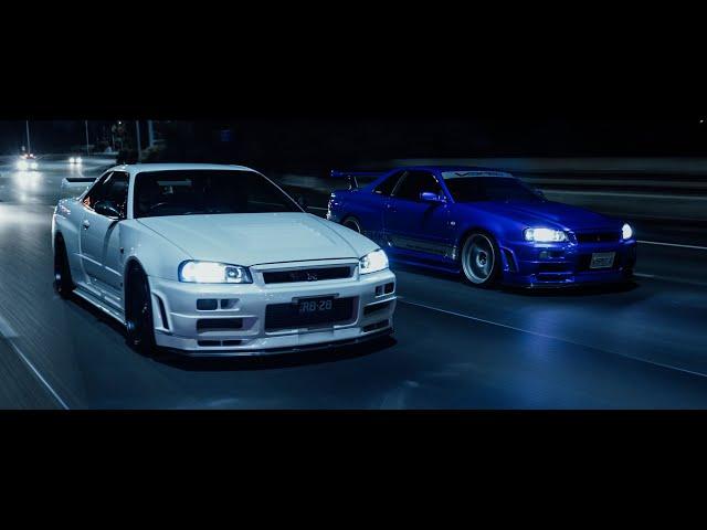 The Last Run - Two Skyline R34 GTR's | 4K