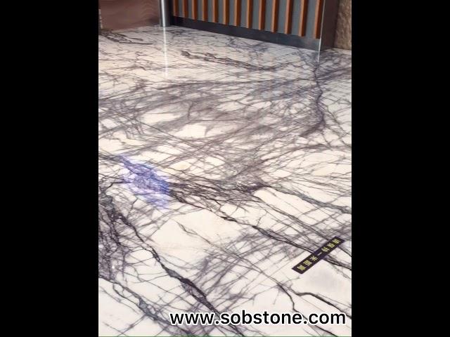 Lilac White / New York White marble flooring