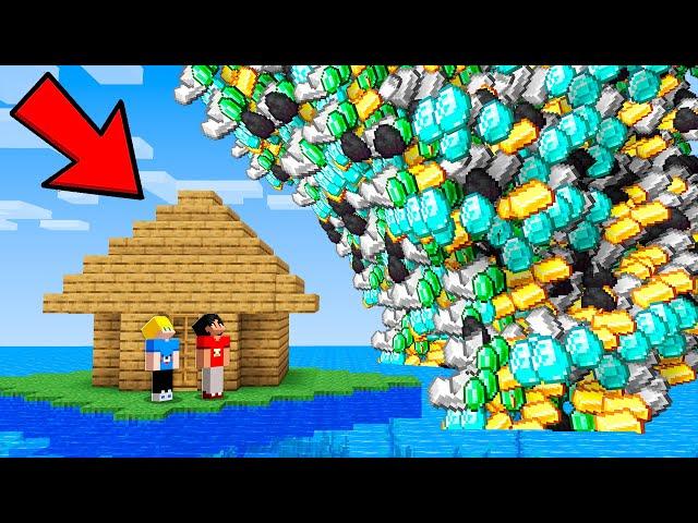 TSUNAMI de RICO vs  TSUNAMI de POBRE no minecraft