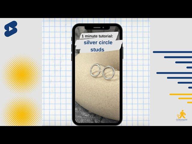 1 minute tutorial: Silver circle Studs #makeearrings #handmadejewelry #makeyourownjewellery