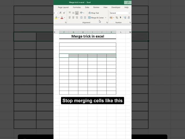 Merge trick in Excel #excel #dataanalysis #excelshortcuts #exceltips #datavisualization #exceltricks