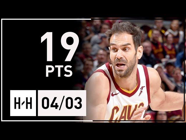 Jose Calderon Full Highlights Cavs vs Raptors (2018.04.03) - 19 Points!