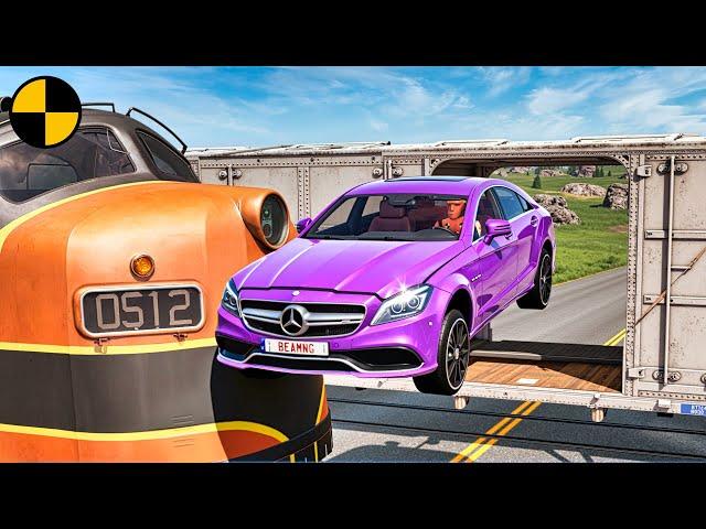 Trains and Car Crashes #10  BeamNG.Drive