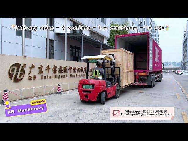 9 PE Foam Converting Machines Shipped to the USA! | Qianbao EPE Foam Machines