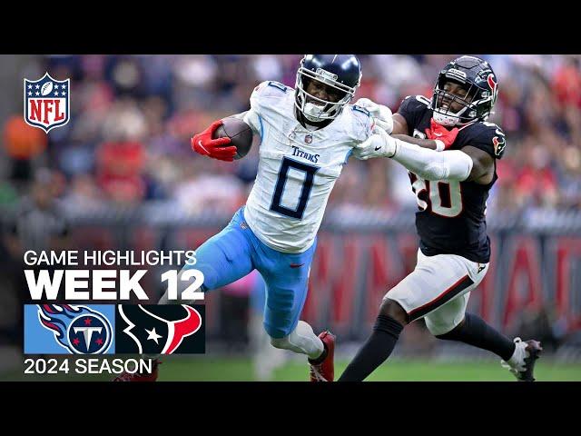 Tennessee Titans vs. Houston Texans Game Highlights | NFL 2024 Season Week 12