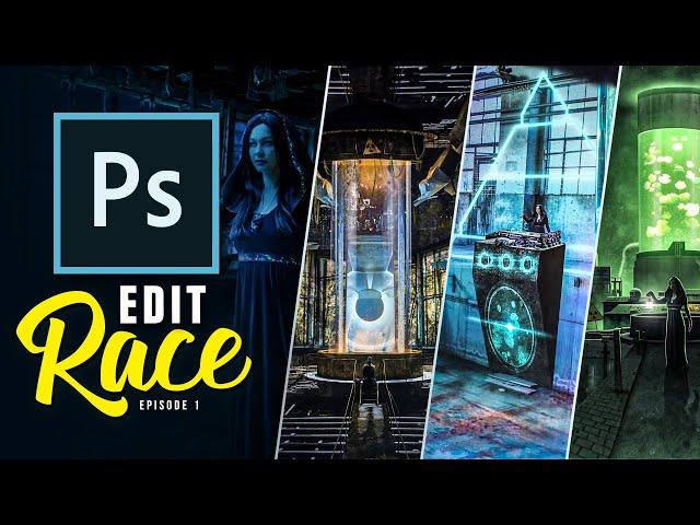 4 digital artists do the same concept! (photoshop) | Edit Race S1E1