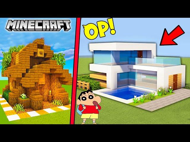 SHINCHAN Made An ULTIMATE MODERN HOUSE In Minecraft