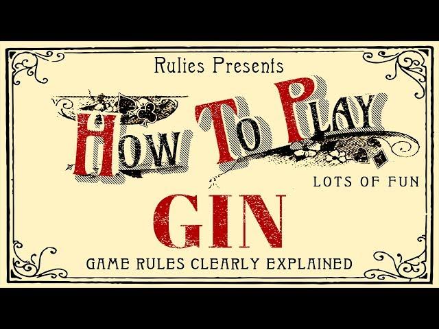 How to play GIN Rummy (two players)