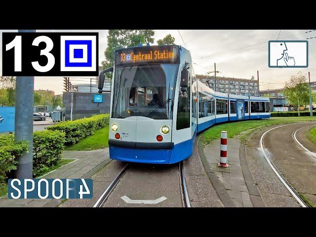 Cabinerit Tram 13 Amsterdam | Lambertus Zijlplein - Centraal Station v.v. | 4K Tram Driver Cabview