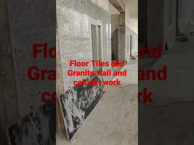 Granite marble laying wall and column I Floor Tiles laying I