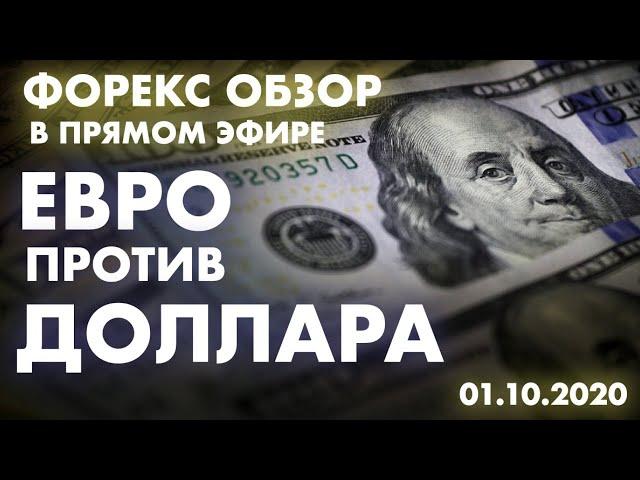  01.10.2020. Форекс обзор. ЕВРО против ДОЛЛАРА. Технический анализ. Обучение трейдингу.
