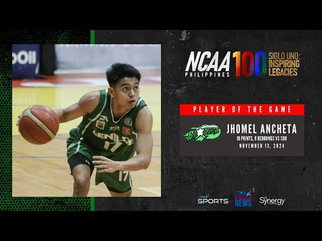 Player of the Game - Jhomel Ancheta vs San Beda | NCAA Season 100