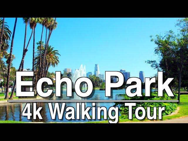 ⁴ᴷ Walking Tour Echo Park | 4k Dji Osmo | Ambient Music