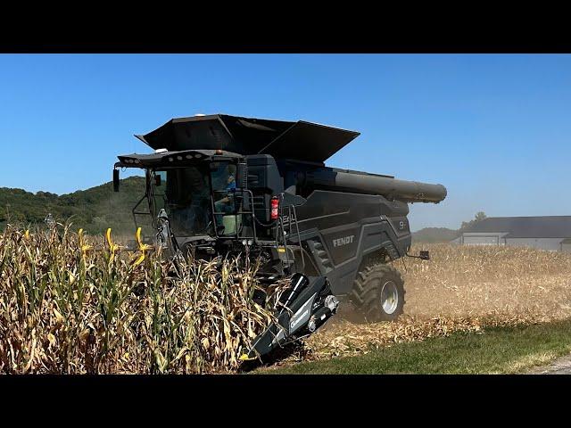 The first day of Corn Harvest with our New Fendt combine